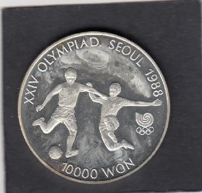 Beschrijving: 10000 Won S-OLYMPIC 88 SOCCER